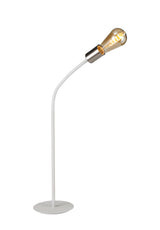 GIN5567 Ginan 77cm Flexible Table Lamp 1 Light in a Satin White/Satin Nickel Finish
