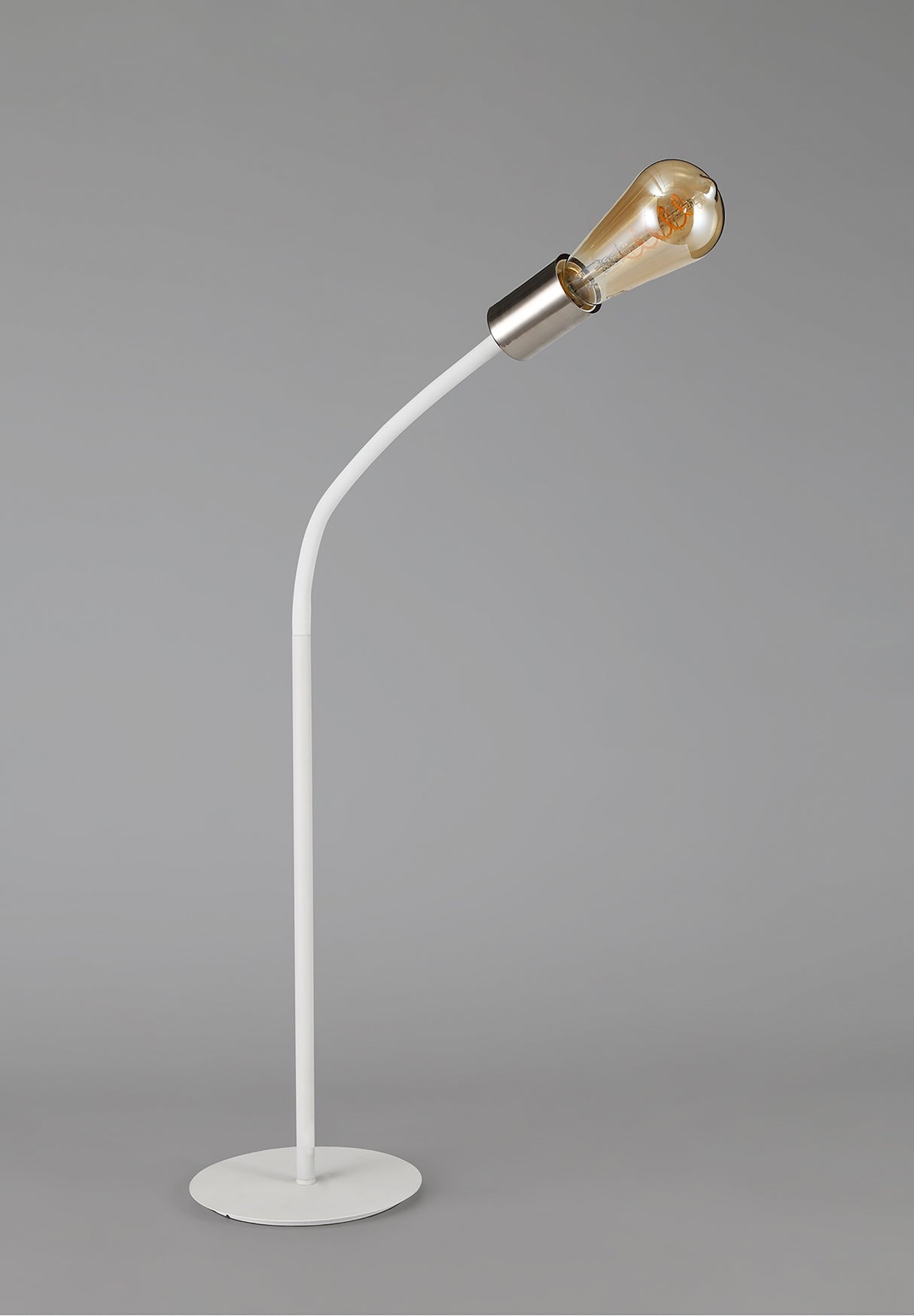 GIN5567 Ginan 77cm Flexible Table Lamp 1 Light in a Satin White/Satin Nickel Finish