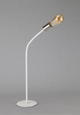 GIN5567 Ginan 77cm Flexible Table Lamp 1 Light in a Satin White/Satin Nickel Finish