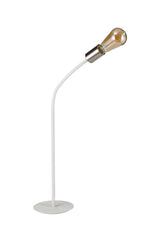 GIN5567 Ginan 77cm Flexible Table Lamp 1 Light in a Satin White/Satin Nickel Finish