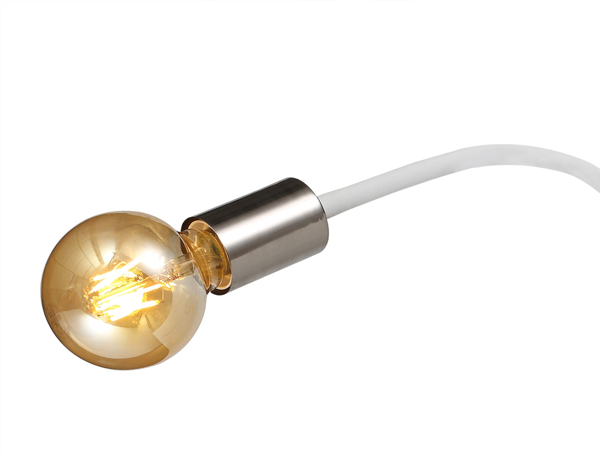 GIN5567 Ginan 77cm Flexible Table Lamp 1 Light in a Satin White/Satin Nickel Finish