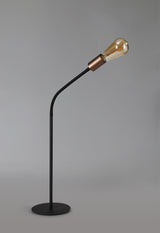 GIN8467 Ginan 77cm Flexible Table Lamp 1 Light in a Satin Black/Brushed Copper Finish