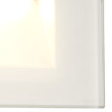 KAV9287 Kaveh Rectangle Recessed Glass Wall Lamp 3.3W LED IP65 Outdoor in a White Finish