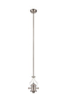 LOU2218 Louis Pendant 1 Light in a Polished Nickel Finish