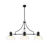 LOU9508 Louis Flat Round 30cm Patterned Glass Lampshade in a Clear Finish