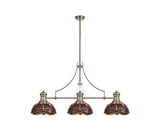 LOU4218 Louis Pendant 3 Light in a Polished Nickel Finish