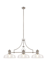 LOU7508 Louis Flat Round 38cm Glass Lampshade in a Clear Finish