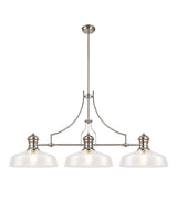 LOU7508 Louis Flat Round 38cm Glass Lampshade in a Clear Finish
