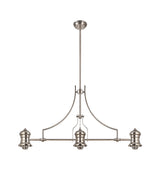 LOU4218 Louis Pendant 3 Light in a Polished Nickel Finish