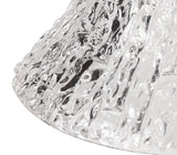 LOU8508 Louis Round 38cm Patterned Glass Lampshade in a Clear Finish