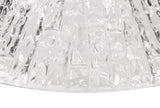 LOU8508 Louis Round 38cm Patterned Glass Lampshade in a Clear Finish