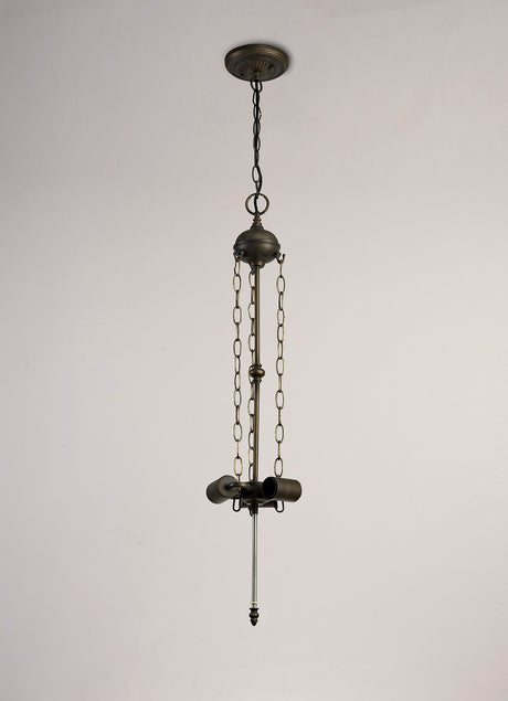 MAH3927 Mahasim Uplighter Suspension Kit 3 Light in a Aged Antique Brass Finish