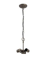 MAH9827 Mahasim Suspension Kit 3 Light in a Aged Antique Brass Finish