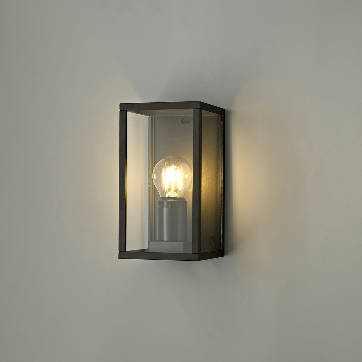 MER5117 Merga Flush Wall Lamp 1 Light IP54 Indoor/Outdoor Use in a Gra ...