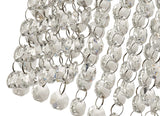 MAT3507 Matar Ceiling 1 Light in a Polished Chrome Finish and Clear Crystal, Suitable for Bathrooms