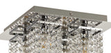 MAT4507 Matar Ceiling 4 Light in a Polished Chrome Finish and Clear Crystal, Suitable for Bathrooms