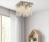 MAT4507 Matar Ceiling 4 Light in a Polished Chrome Finish and Clear Crystal, Suitable for Bathrooms