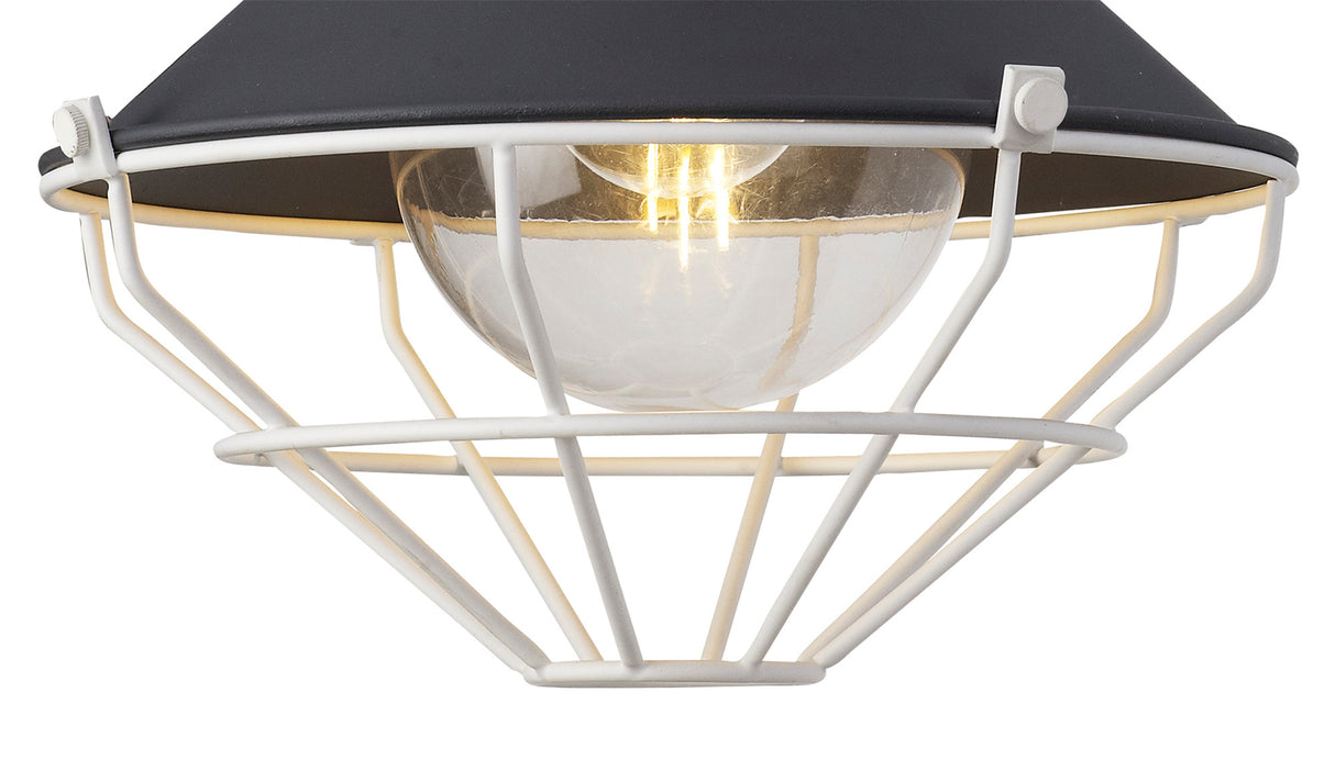 OGM5487 Ogma Semi Ceiling 1 Light IP65 Outdoor in a Anthracite/Matt White/Clear Finish