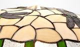 OZA7527 Ozaki 35cm Non-Electric Uplighter Shade in a Green/Cream/Black/Clear Finish and Clear Crystal