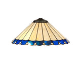 UKL0527 Uklun 40cm Shade Only in a Blue/Cream/Black/Clear Finish and Clear Crystal