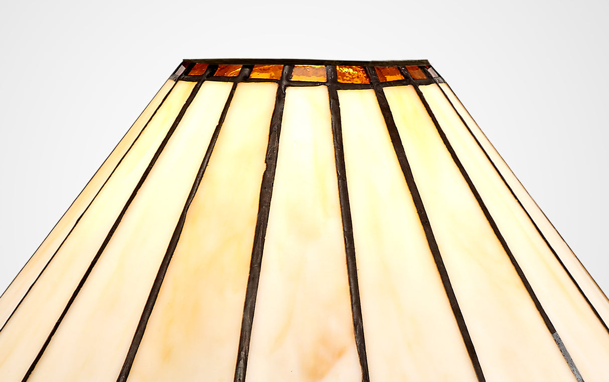 UKL3427 Uklun 30cm Non-Electric Shade in a Amber/Cream/Black/Clear Finish and Clear Crystal