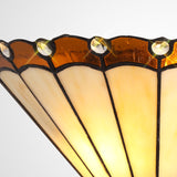 UKL5427 Uklun Wall Lamp 2 Light in a Amber/Cream/Black/Clear Finish and Clear Crystal