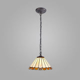 UKL3427 Uklun 30cm Non-Electric Shade in a Amber/Cream/Black/Clear Finish and Clear Crystal