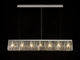 ZOS0187 Zosma Large Linear Pendant 7 Light in a Polished Chrome Finish and Clear Crystal