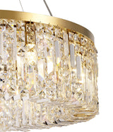 ZOS7187 Zosma Large Pendant 8 Light (16.8kg) in a Gold Finish and Clear Crystal